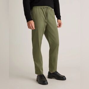 Quince organic Cotton blend green Chino Drawstring Pants size large